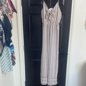Striped Jumpsuit with Black Straps